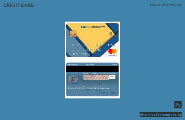 Israel First International Bank Mastercard-Beispielvorschau